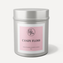 Licht roze vierkant rand Uw kaarslabel voor Logo Vierkante Sticker