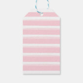 Licht roze Waterverf Stripes CadeauLabel (Achterkant)