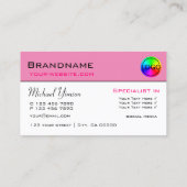 Licht roze wit eenvoudig met Logo Professional Visitekaartje (Achterkant)