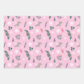 Licht roze & wit Schattigee wintersneeuw Inpakpapier Vel (Voorkant 2)