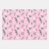 Licht roze & wit Schattigee wintersneeuw Inpakpapier Vel (Voorkant 2)