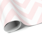 Licht Roze Wit XL Chevron ZigZag Patroon Cadeaupapier (Rol Hoek)