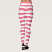 Licht roze & witte streep leggings (Achterkant)