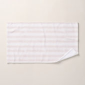 Licht Roze Witte Strepen Bad Handdoek (Handdoek)