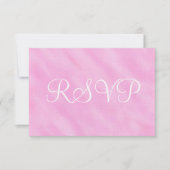 Licht Roze Witte Waterverf Bruiloft RSVP Kaartje (Voorkant)