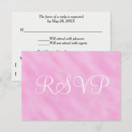Licht Roze Witte Waterverf Bruiloft RSVP Kaartje