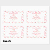 Licht roze witte woorden Cloud Product Labels hart (Vel)
