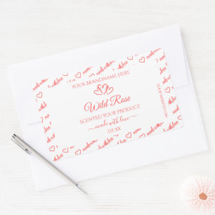 Licht roze witte woorden Cloud Product Labels hart