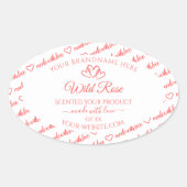 Licht roze witte woorden Cloud Product Labels hart (Voorkant)