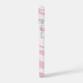Licht Roze Zebra Patroon iPhone 15 Case (Linkerkant)