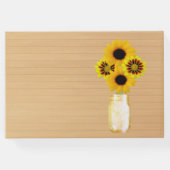 Licht Rustic Yellow Floral Mason Jar Wedding Gastenboek (Achterkant)