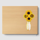 Licht Rustic Yellow Floral Mason Jar Wedding Gastenboek (Achterkant)