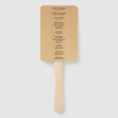 Licht Rustiek Sinaasappel Bloemen Mason Jars Bruil Handwaaier (Achterkant)