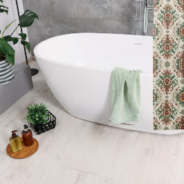 Licht rustiek traditioneel douchegordijn