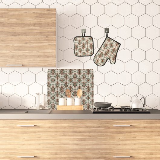 Licht rustiek traditioneel ovenwant & pannenlap set