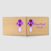 Licht Rustisch Paars Floral Mason Jar Wedding Gastenboek (Volledig)