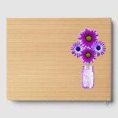 Licht Rustisch Paars Floral Mason Jar Wedding Gastenboek (Achterkant)