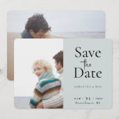 Licht Sage De Twee Van Ons Foto De Datum Opslaan Save The Date (Voorkant / Achterkant)