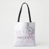 Licht Sage Green Pastel Roze Foliage Tote Bag (Voorkant)