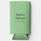 Licht Sage Groen Bruiloft Bachelorette Favor Gift Seltzer Blikjeskoeler (Voorkant)