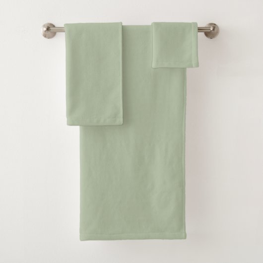 Licht Sage Groen Effen Kleur Bad Handdoek (Insitu)