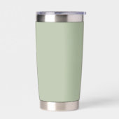 Licht Sage Groen Effen Kleur Geïsoleerde Drinkbeker (Links)