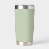 Licht Sage Groen Effen Kleur Geïsoleerde Drinkbeker (Achterkant)