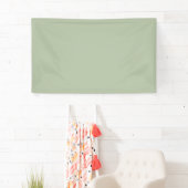 Licht Sage Groen Effen Kleur Spandoek (Insitu)