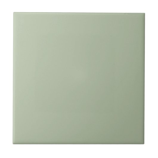 Licht Sage Groen Effen Kleur Tegeltje (Voorkant)