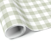 Licht Sage groen en wit Gingham controleert patroo Cadeaupapier (Rol Hoek)