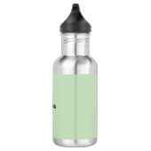 Licht Sage Groen Minimale Eenvoudige Gepersonalise Waterfles (Rechts)