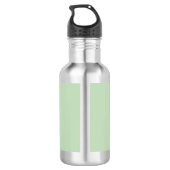 Licht Sage Groen Minimale Eenvoudige Gepersonalise Waterfles (Achterkant)