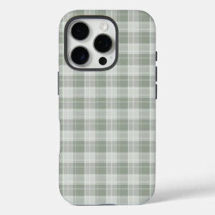 Licht Sage Groen Plaid Patroon iPhone 16 Pro Hoesje
