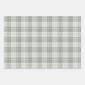 Licht Sage Groen Plaid Patroon Inpakpapier Vel (Voorkant 2)