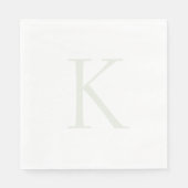 Licht Sage Monogram Luncheon servetten (Voorkant)