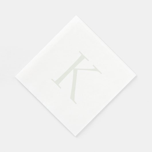 Licht Sage Monogram Luncheon servetten (Hoek)