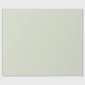Licht salie groen en witte stippen patroon cadeaupapier (Vlak)