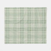 Licht salie groen geruit fleece deken (Voorkant (Horizontaal))