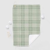 Licht salie groen geruit golfhanddoek (Insitu)