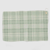 Licht salie groen geruit golfhanddoek (Horizontaal)