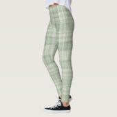Licht salie groen geruit leggings (Links)