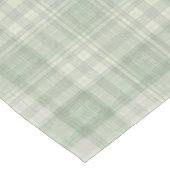 Licht salie groen geruit medium tafelloper (Hoek)