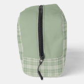 Licht salie groen geruit monogram toilettasje (Rechts)