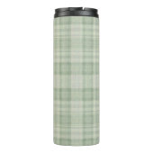 Licht salie groen geruit thermosbeker (Achterkant)