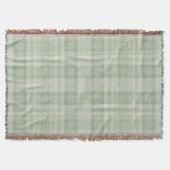 Licht salie groen plaid deken (Voorkant)