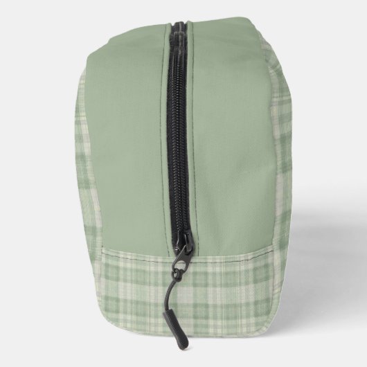 Licht salie groen plaid monogram toilettasje (Rechts)