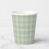 Licht salie groen plaid papieren bekers (Links)