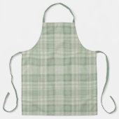 Licht salie groen plaid schort (Voorkant)