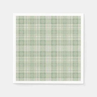 Licht salie groen plaid servet