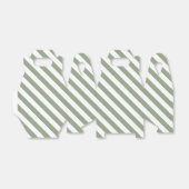 Licht saliegroen en witte streep bedankdoosjes (Uitgevouwen)